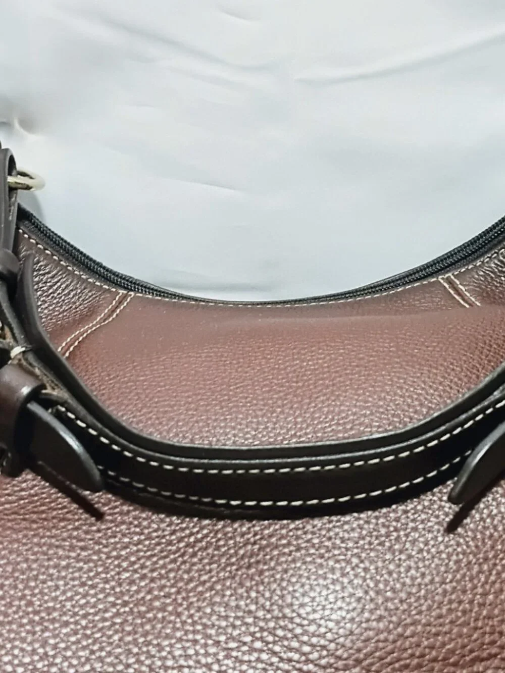 Dooney & Bourke East West Pebbled Leather Hobo, EUC